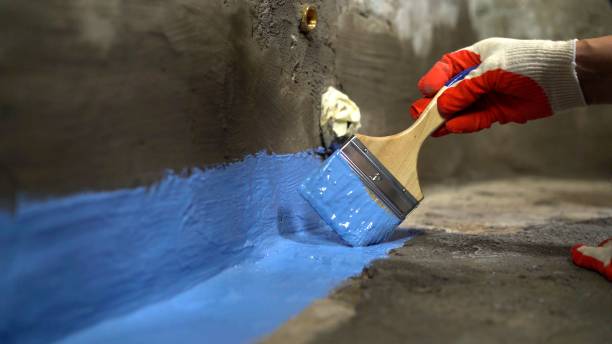 Commercial Waterproofing project at a Newtonville, NJ business property by SJ Waterproofing Pros
